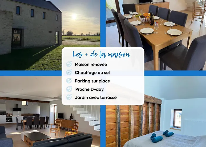Le Pressoir, Maison Au Calme, Grand Jardin, Vue Degagee Sur Les Champs, Belle Terrasse, 3 Chambres, 2 Sdb, 2 Wc, Parking Prive, 5 Kms De Bayeux Et 7 Kms Plage D'Arromanches Au Coeur Des Plages Du Debarquement Ferienhaus *